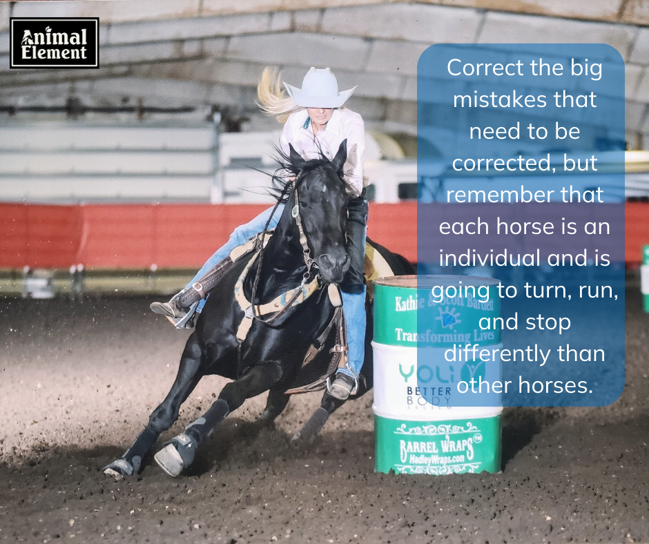 image-of-blonde-woman-barrel-racing-on-black-horse-with-a-quote-blurb-from-blog